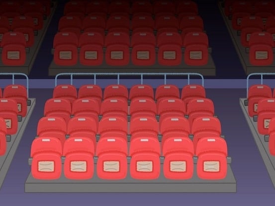 観客席、座席